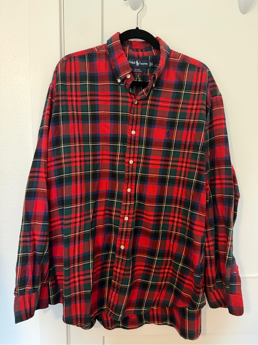 Polo by Ralph Lauren Red & Green Plaid Button-Down Shirt